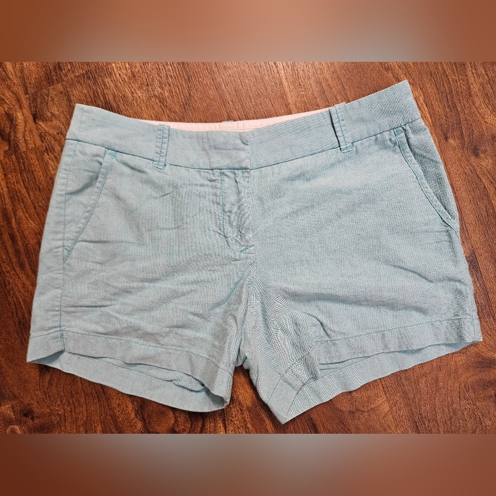 J Crew city fit teal shorts 4